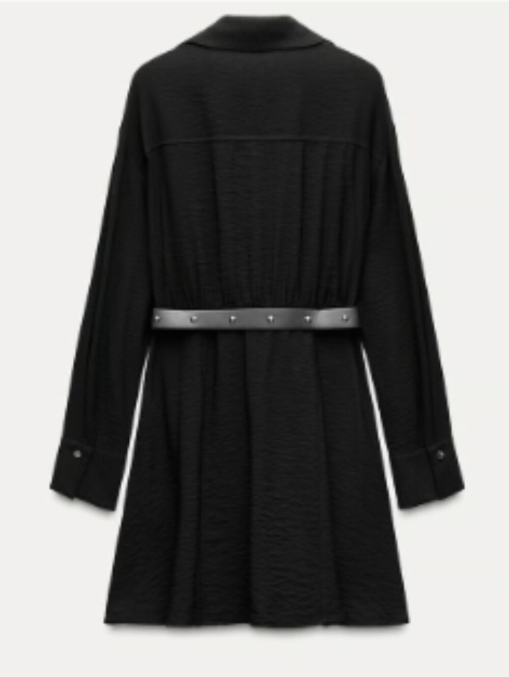 Zara Black Stud-Embellished Shirt Dress